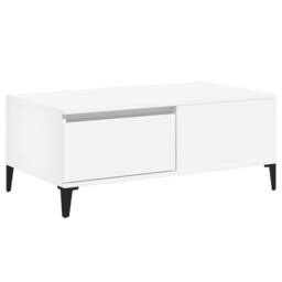 Berkfield Home Sturdy Coffee Table White 90x50x36.5 cm Engineered Wood - thumbnail 3