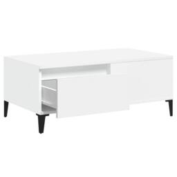 Berkfield Home Sturdy Coffee Table White 90x50x36.5 cm Engineered Wood - thumbnail 7