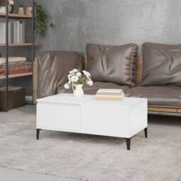 Berkfield Home Sturdy Coffee Table White 90x50x36.5 cm Engineered Wood - thumbnail 1