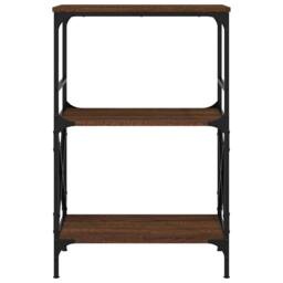 Berkfield Home Bookcase 3-Tier Brown Oak 59x35x90.5 cm Engineered Wood - thumbnail 4