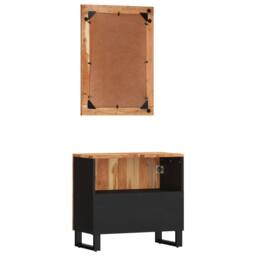 Berkfield Home 2 Piece Bathroom Furniture Set Solid Wood Acacia in Brown - thumbnail 4