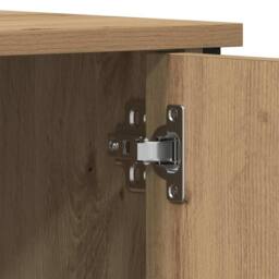 Berkfield Home TV Cabinet Artisan Oak 100x40x50 cm Engineered Wood & Steel in Brown - Size: 100 x 40 x 50 cm - thumbnail 9