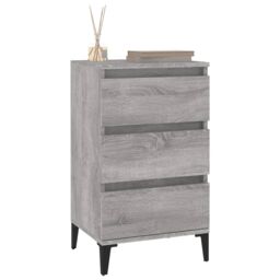 Berkfield Home Bedside Cabinet Grey Sonoma 40x35x70 cm Engineered Wood - Size: 40 x 35 x 70 cm - thumbnail 4