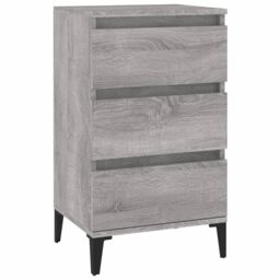Berkfield Home Bedside Cabinet Grey Sonoma 40x35x70 cm Engineered Wood - Size: 40 x 35 x 70 cm - thumbnail 2