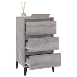 Berkfield Home Bedside Cabinet Grey Sonoma 40x35x70 cm Engineered Wood - Size: 40 x 35 x 70 cm - thumbnail 5