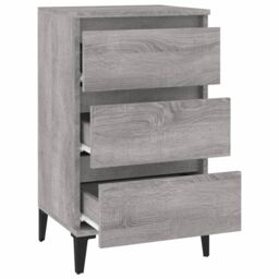 Berkfield Home Bedside Cabinet Grey Sonoma 40x35x70 cm Engineered Wood - Size: 40 x 35 x 70 cm - thumbnail 6