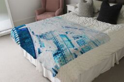 Benjamin Tate Design Chimney Tops Blanket in Natural - Size: 120 cm x 150 cm - thumbnail 3