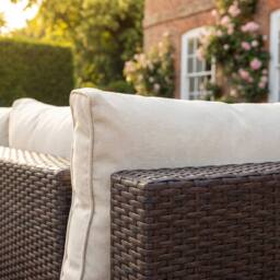 Artemis Home Oliena 8 Seat Modular Rattan Small U-Shape Garden Furniture in Brown - thumbnail 2