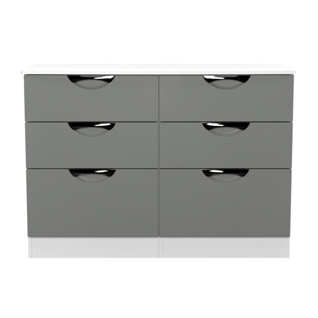 Ready Assembled 2 U Holborn 6 Drawer Wide Chest (Ready Assembled) in Dark Grey - image 1