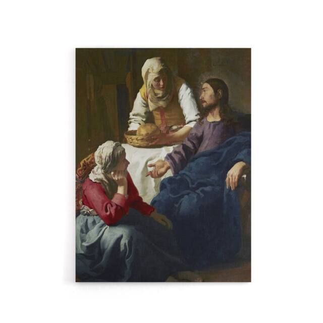 "Artery8 Christ in the House of Martha & Mary Vermeer Canvas Wall Art - Size: W18"" x H24""" - image 1