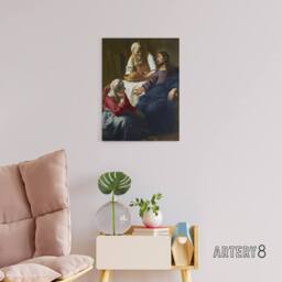 "Artery8 Christ in the House of Martha & Mary Vermeer Canvas Wall Art - Size: W18"" x H24""" - thumbnail 3