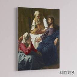 "Artery8 Christ in the House of Martha & Mary Vermeer Canvas Wall Art - Size: W18"" x H24""" - thumbnail 2