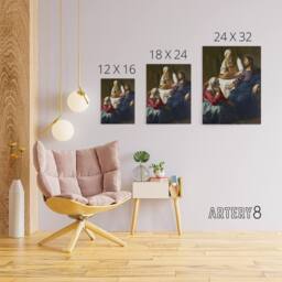 "Artery8 Christ in the House of Martha & Mary Vermeer Canvas Wall Art - Size: W18"" x H24""" - thumbnail 4