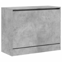 Berkfield Home Shoe Cabinet Concrete Grey 80x34x63 cm Engineered Wood - Size: 80 x 34 x 63 cm - thumbnail 4