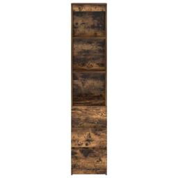 Berkfield Home Highboard Smoked Oak 37.5x35x180 cm Engineered Wood in Brown - thumbnail 6