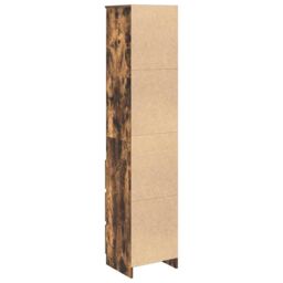 Berkfield Home Highboard Smoked Oak 37.5x35x180 cm Engineered Wood in Brown - thumbnail 8