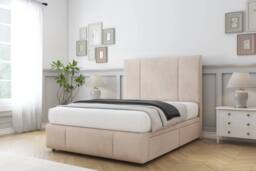 "Sloomy Lisbon Naples Divan Set 2 Drawers-26"" Headboard-Footboard in Light Sand - Size: Small Single" - thumbnail 3