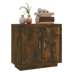 Berkfield Home Sideboard Smoked Oak 80x40x75 cm Engineered Wood in Brown - Size: 80 x 40 x 75 cm - thumbnail 4