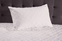 The Linen Consultancy 'TLC 5 Star Hotel Concept' Pure Cotton Quilted Mattress & Pillow Protector Set in White - Size: Single - thumbnail 1