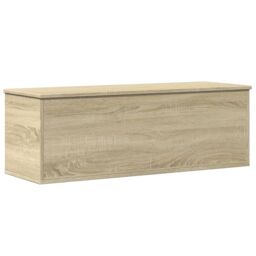 Berkfield Home Storage Box Sonoma Oak 102x35x35 cm Engineered Wood in Brown - Size: 102 x 35 x 35 cm - thumbnail 2