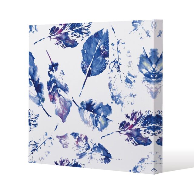 Benjamin Tate Design Autumn leaves background (Canvas Print) / 90 x 90 x 4cm in Natural - Size: 90 x 90 x 4 cm - image 1