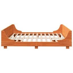 Berkfield Home Bed Frame without Mattress Wax Brown 200x200 cm Solid Wood Pine - thumbnail 5