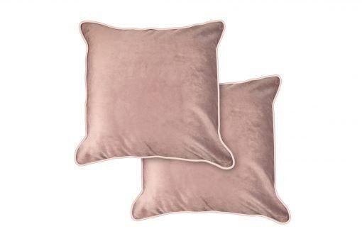 New Edge Blinds Plush Velvet Soft Touch Cushion Cover in Pink - Size: 43 cm x 43 cm - image 1
