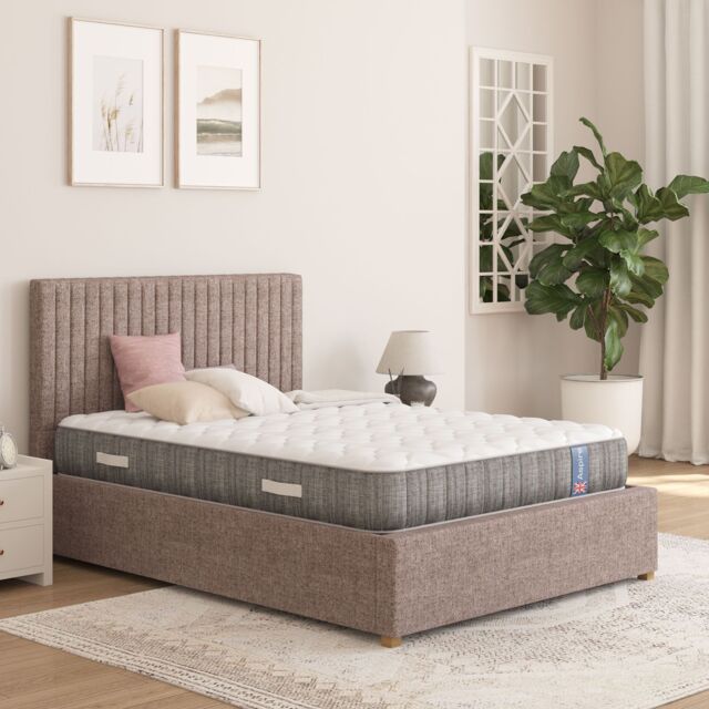 Aspire Dynamic Airflow Pocket Sprung & Natural Fillings Mattress in White - Size: Double - image 1