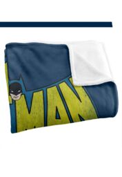 Warner Brothers Dco Logo Officially Licensed Silky Touch Super Soft Throw Blanket 152 x 127 cm in White - thumbnail 3