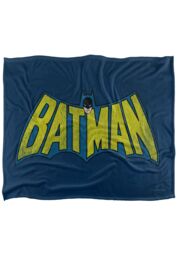 Warner Brothers Dco Logo Officially Licensed Silky Touch Super Soft Throw Blanket 152 x 127 cm in White - thumbnail 1