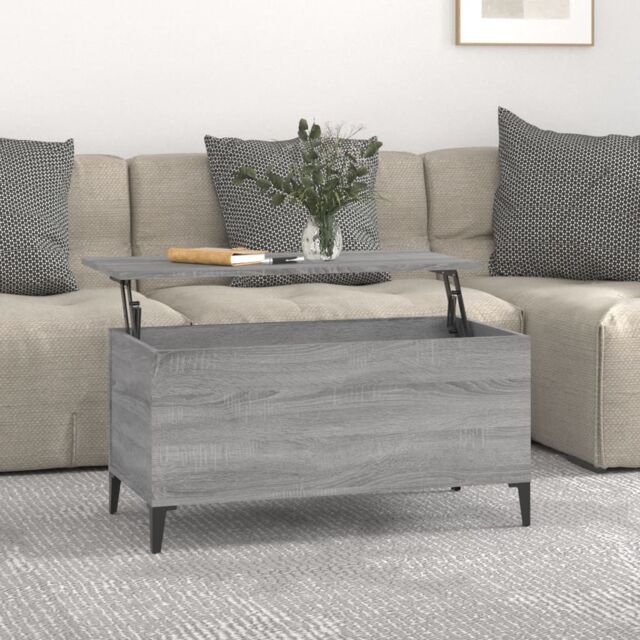 Berkfield Home Coffee Table Grey Sonoma 90x44.5x45 cm Engineered Wood - image 1