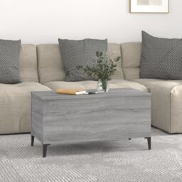 Berkfield Home Coffee Table Grey Sonoma 90x44.5x45 cm Engineered Wood - thumbnail 3