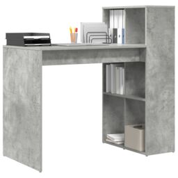 Berkfield Home Writing Desk Concrete Grey Engineered wood with a concrete finish - thumbnail 3