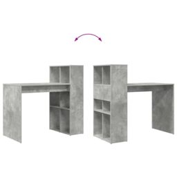Berkfield Home Writing Desk Concrete Grey Engineered wood with a concrete finish - thumbnail 9