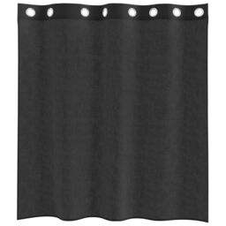 Berkfield Home Voile Curtains with Grommets 2 pcs Black 140x140 cm - thumbnail 4