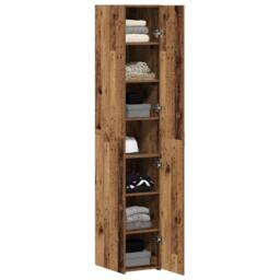 Berkfield Home Highboard Old Wood 30x42.5x185 cm Engineered Wood in Brown - thumbnail 3