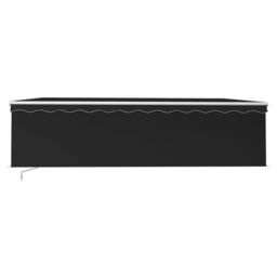 Berkfield Home Manual Retractable Awning with Blind 5x3m Anthracite in Black - thumbnail 3