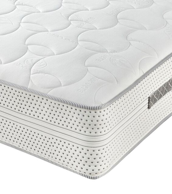 Somnior 28CM Deep Medium Firm Memory Foam Pocket Sprung Mattress, 7 Zone Comfort & Support Alovera Mattress in White - Size: Small Double - image 1