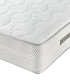 Somnior 28CM Deep Medium Firm Memory Foam Pocket Sprung Mattress, 7 Zone Comfort & Support Alovera Mattress in White - Size: Small Double - thumbnail 1
