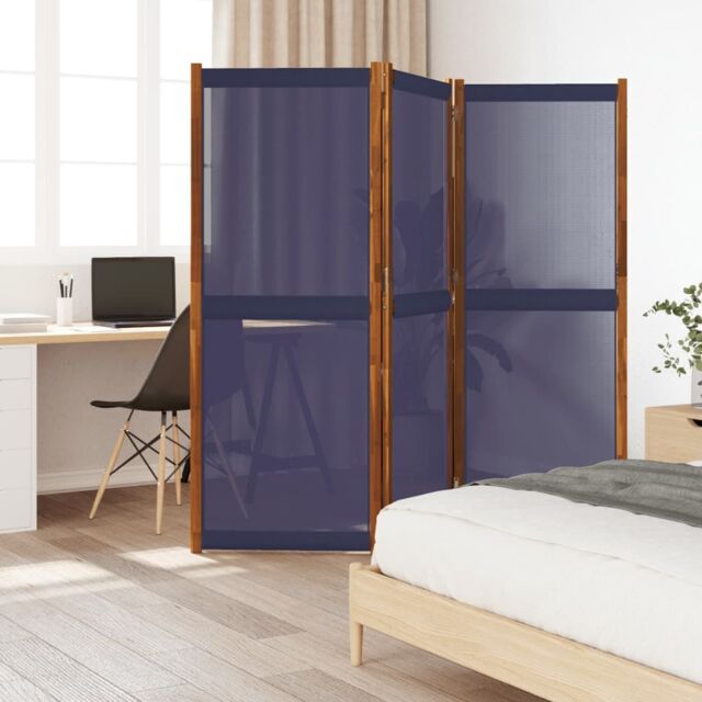 Berkfield Home 3-Panel Room Divider Dark Blue 210x180 cm - image 1