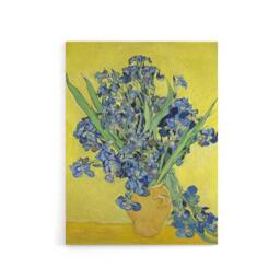 "Artery8 Van Gogh Irises Painting Canvas Wall Art Print in Yellow - Size: W18"" x H24""" - thumbnail 1