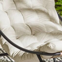 FurnitureboxUK Hydra Metal Outdoor Garden Rocking Chair in Cream - thumbnail 4