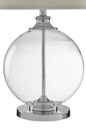 Orsina Edna Small Ivory Silk Shade Table Lamp in White - thumbnail 2