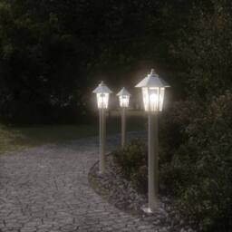 Berkfield Home Outdoor Floor Lamp Silver 80 cm Stainless Steel