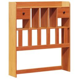 Berkfield Home Bookcase Bed without Mattress Wax Brown 75x190cm Solid Wood Pine - Size: 75x190 cm - thumbnail 7