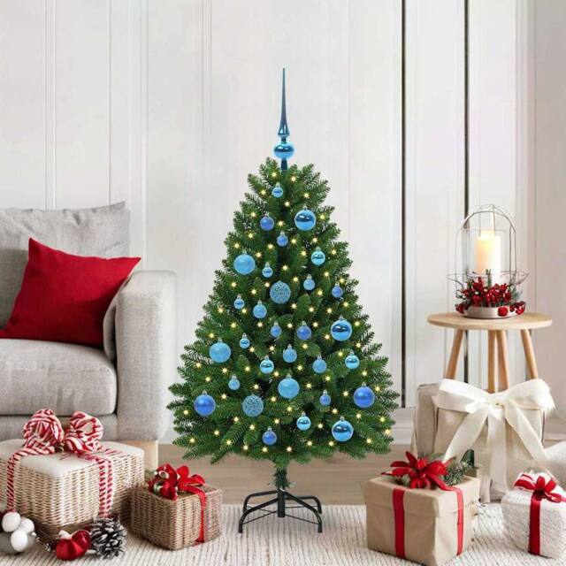 Berkfield Home Artificial Christmas Tree with Stand Green 120 cm PVC & Metal - image 1