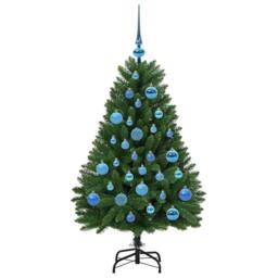 Berkfield Home Artificial Christmas Tree with Stand Green 120 cm PVC & Metal - thumbnail 4