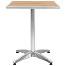 Berkfield Home Garden Table Silver 60x60x70 cm Aluminium & WPC - Size: 60 x 60 x 70 cm - thumbnail 3