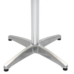 Berkfield Home Garden Table Silver 60x60x70 cm Aluminium & WPC - Size: 60 x 60 x 70 cm - thumbnail 5