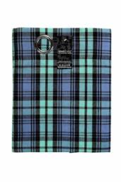 Homescapes Black Watch Tartan Ready Made Eyelet Curtain Pair in Green - Size: 140 cm width x 229 cm drop - thumbnail 4